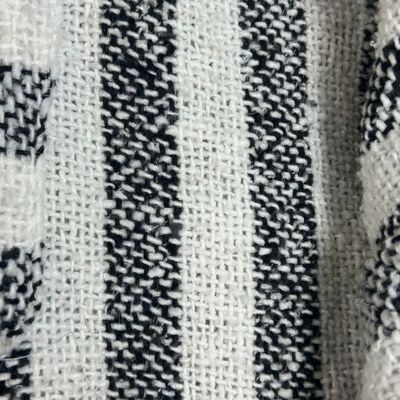 San Jose Baja Men's Hoodie Drod Rug Pullover Striped Black White Size Large - Picture 8 of 9